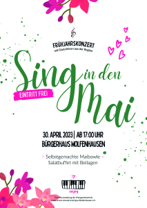 Sing in den Mai - 30. April 2023 - 17 Uhr - DGH - Eintritt frei!