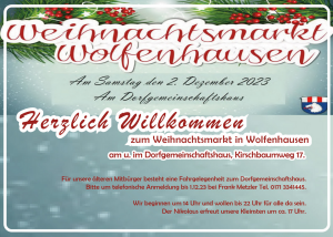 2. Dezember 2023 - Weihnachtsmarkt in Wolfenhausen